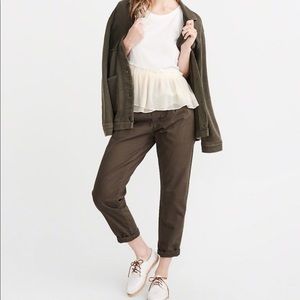 WHITE CHIFFON PEPLUM BLOUSE NWT